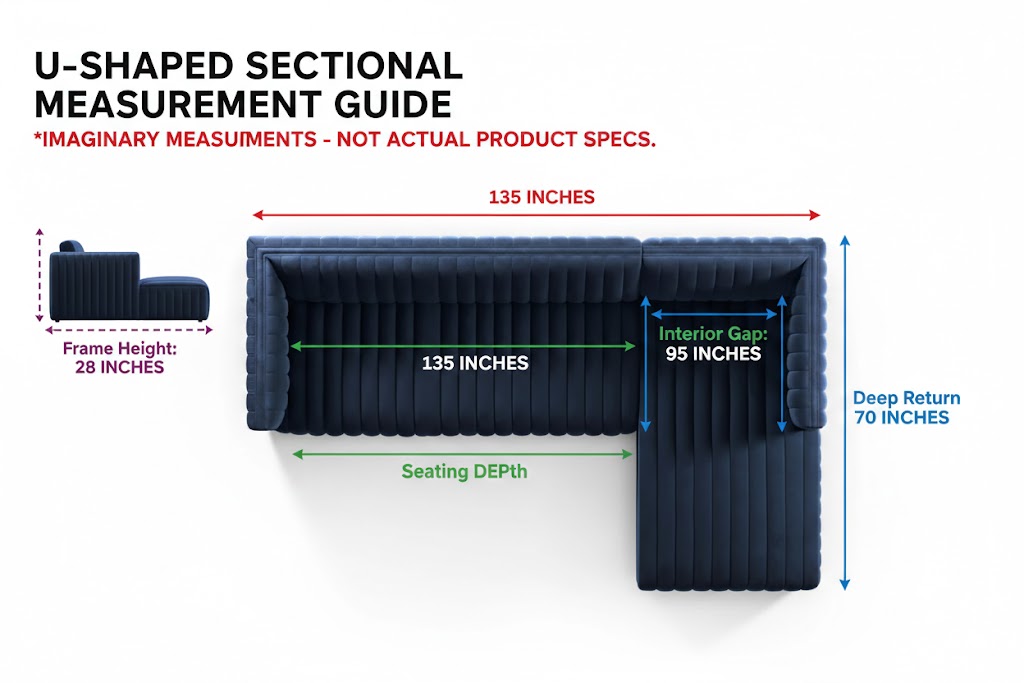 Union 6-Seat U Sectional Sofa Covers - Image 5